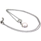 Necklace made of stainless steel with artificial pearl