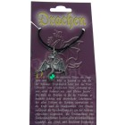 Pendant with dragon motif - with Swarovski stone