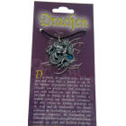 Pendant with dragon design - with Swarovski stone