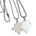 Partner puzzle pendant made of stainless steel