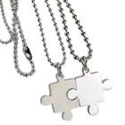 Partner puzzle pendant made of stainless steel
