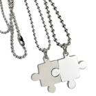 Partner puzzle pendant made of stainless steel