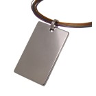 Titanium pendant, rectangular