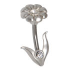 Belly button piercing plug with 925