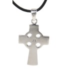 Pendant made of 925 sterling silver, cross, Celtic cross with spirals