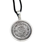 Round pendant made of 925 sterling silver, ATZTEC CALENDAR