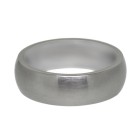 Steel ring curved and matted, ring height 7mm