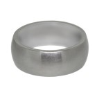 Steel ring matted and curved, ring height 9mm