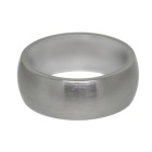 Steel ring matted and curved, ring height 9mm