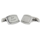 Laser engraving: cufflinks made of stainless steel, partially matted and polished