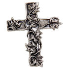 Pendant made of 925 sterling silver, CROSS overgrown with roses