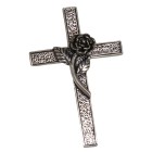 Pendant made of 925 sterling silver, CROSS with climbing rose