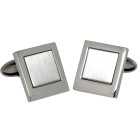 Stainless steel cufflinks, 19x17mm