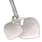 Double heart pendant made of 925 silver