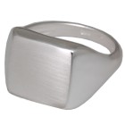 Signet ring 925 sterling silver square matt surface 16x15mm