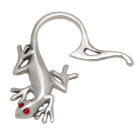Breast clip made of 925 sterling silver Lizard Crystal Eyes