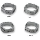 Square ring made of stainless steel with your desired engraving