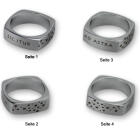 Square ring made of stainless steel with your desired engraving