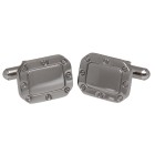 Cufflinks made of stainless steel, high-gloss finish, 14x18mm