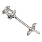 Chest bar with 925 sterling silver - roses