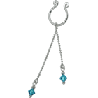 Body jewelry for the nipple without piercing with two chains and two glass beads