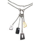 Necklace made of stainless steel with coated elements