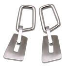 Earrings made of stainless steel with a striking retro design