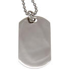 Dog tag made of stainless steel, highly polished, 36x20mm
