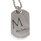 Pendant dog tag 20x36mm made of shiny polished stainless steel with individual engraving