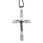 Stainless steel pendant with Jesus figure