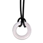 Round pendant in stainless steel, 25mm