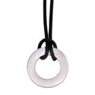 Round pendant in stainless steel, 25mm