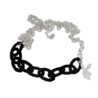 Playboy Original necklace with black textile elements and bunny