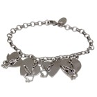 PLAYBOY charm bracelet style bracelet featuring Playboy bunnies and hearts