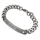 ID tank bracelet ALL MINE 21cm made of stainless steel with polished plate and individual engraving, 21cm