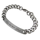 ID tank bracelet ALL MINE 21cm made of stainless steel with polished plate and individual engraving, 21cm