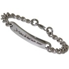 ID armored bracelet ALL MINE 19cm made of stainless steel with a polished plate and individual engraving