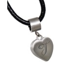 Cute heart-shaped stainless steel pendant with your desired engraving