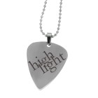 Stainless steel plectrum pendant with individual engraving