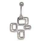 Belly button piercing in retro style with 925 silver design 1.6x6mm / 1.6x8mm / 1.6x10mm / 1.6x12mm / 1.6x14mm