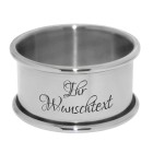Napkin ring in a set of 4 - round - with individual engraving