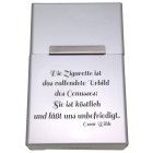 Aluminum cigarette case with individual engraving