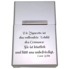 Aluminum cigarette case with individual engraving