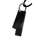 Double pendant made of stainless steel, black - 37x9 and 28x9mm