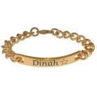 ID armored bracelet ALL MINE 21cm made of stainless steel with gold-colored PVD coating and individual engraving