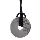 Pendant donut &quot;couple&quot; made of stainless steel with engraving of 2 names - for very close friends or couples