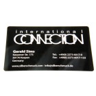 10 business cards with engraving 0.2mm thick aluminum black