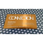 10 business cards with engraving 0.2mm thick aluminum gold