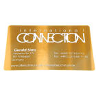 10 business cards with engraving 0.2mm thick aluminum gold