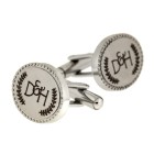 Cufflinks GOT made of stainless steel oval with engraving